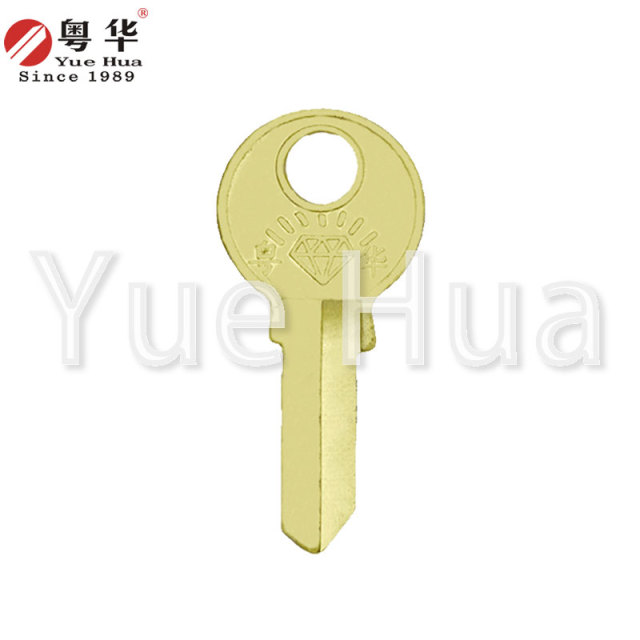 Top left of the flower; top lock padlock key blank; civil key; hanging key