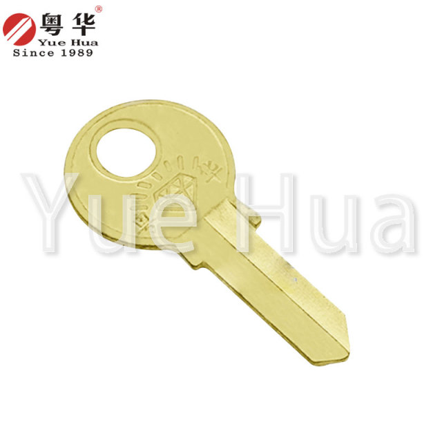 Top left of the flower; top lock padlock key blank; civil key; hanging key