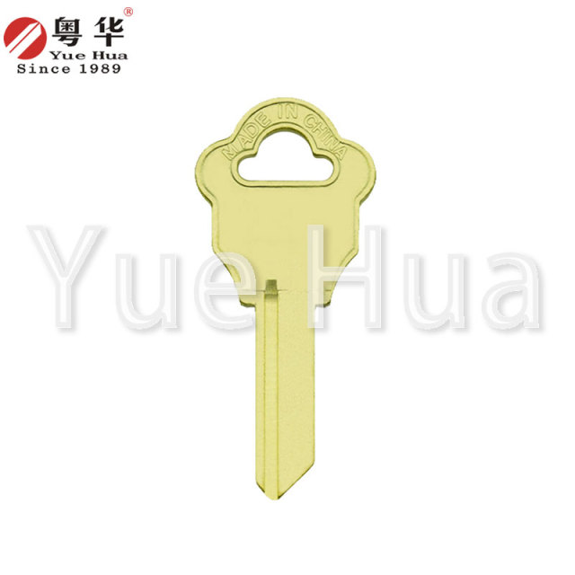 Plum blossom five-pin large; Plum blossom harvest padlock key blank; Brass material, 1.6mm thick key blank; Padlock key