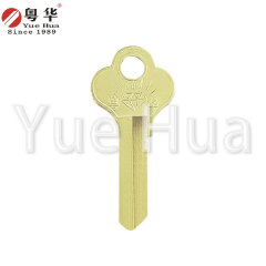 Flower six-pin left; Six-pin key blank; Padlock top lock cabinet key blank; Brass material thickness 1.8; Hanging key