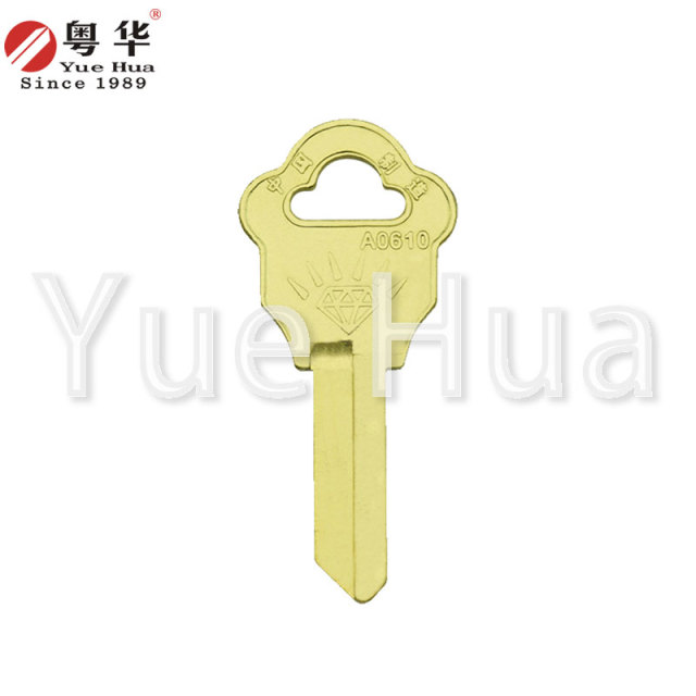 Plum blossom 5-pin small; Plum blossom harvest padlock key blank; Brass material, 1.6mm thick key blank; Padlock key