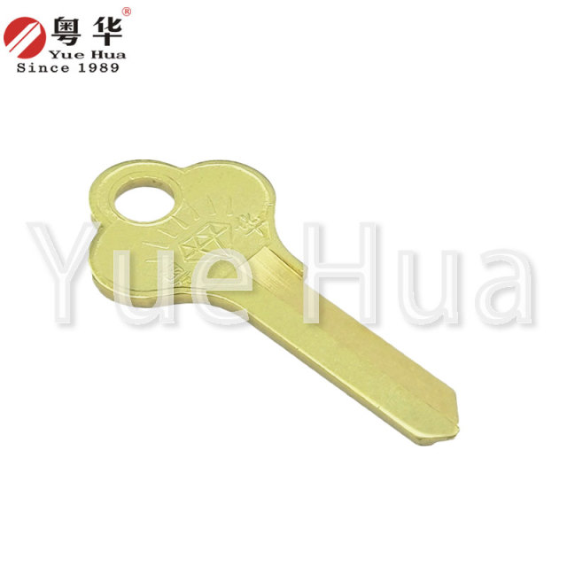Flower six-pin left; Six-pin key blank; Padlock top lock cabinet key blank; Brass material thickness 1.8; Hanging key
