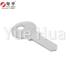 Small 3-ring left and right; padlock key blank; brass material, 1.5mm thick key blank; padlock key
