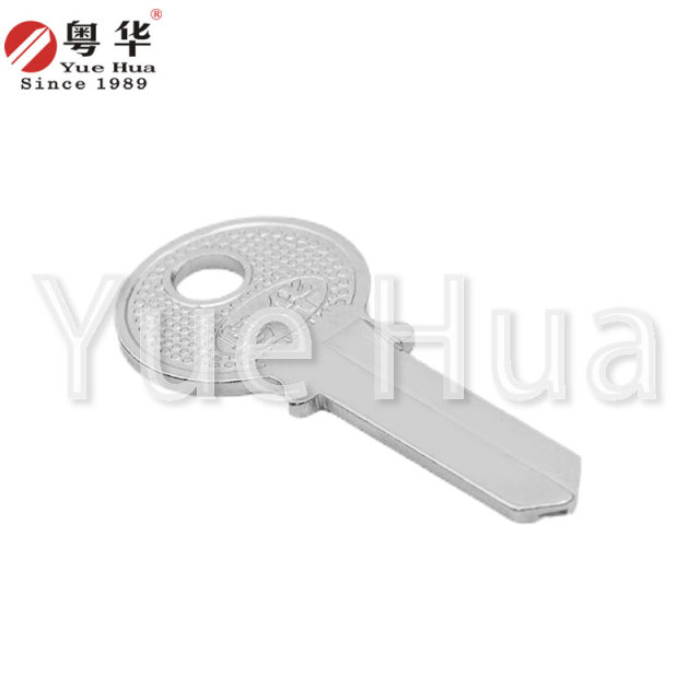 Small 3-ring left and right; padlock key blank; brass material, 1.5mm thick key blank; padlock key