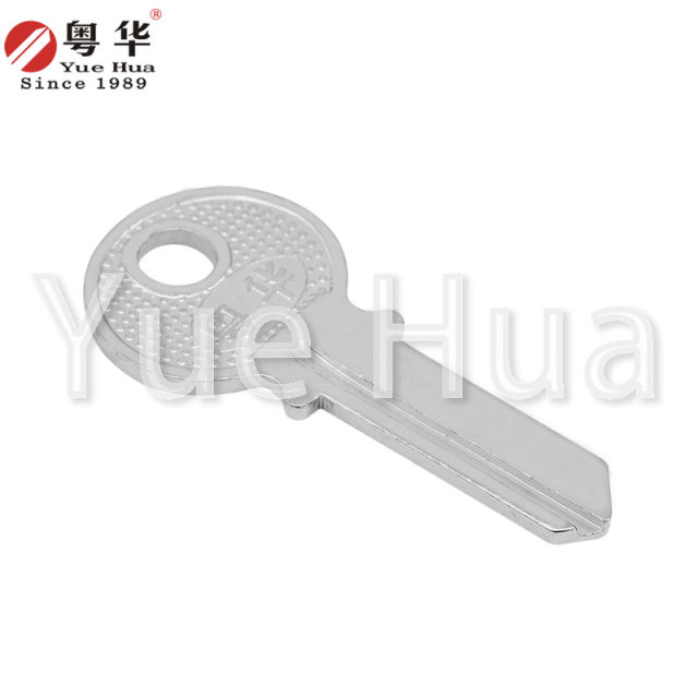 Small 3-ring left and right; padlock key blank; brass material, 1.5mm thick key blank; padlock key