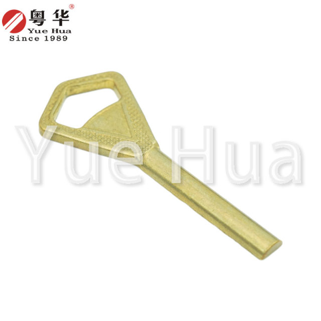 Small B Large Half-round Diamond Padlock Key Blank; Triangular Copper Lever Lock Key Blank; Diamond Key