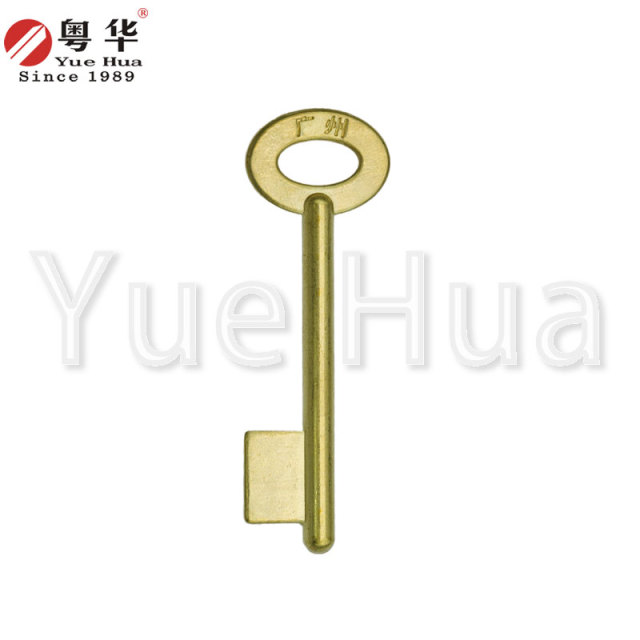 Short clamp ten; Safe lock key blank; Gold-plated unit price ten key blank; All-copper clamp ten special key