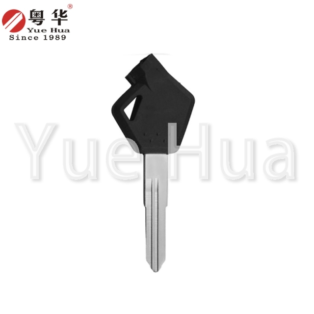 适用于铃木摩托车钥匙；铃木磁珠摩托车短款左右双槽钥匙坯；摩托车钥匙坯；锁匠耗材；含磁珠和磁膜