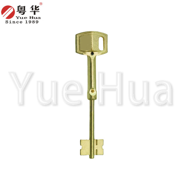 Thumb retractable clip universal key; Safe lock key blank; Gold special type key