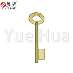 Short clamp ten; Safe lock key blank; Gold-plated unit price ten key blank; All-copper clamp ten special key
