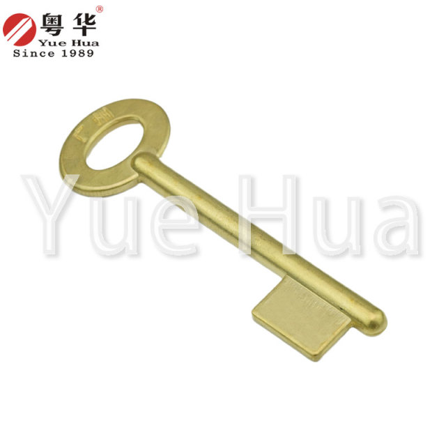 Short clamp ten; Safe lock key blank; Gold-plated unit price ten key blank; All-copper clamp ten special key