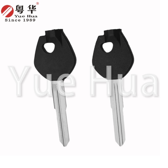 适用于铃木摩托车钥匙，铃木磁珠双槽和右单槽，Liying/Tianying/Neptune AN125T，摩托车钥匙坯，带磁珠和薄膜