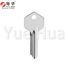 Advertising short hex; Hex Guli; Unit building wooden door key blank; All copper electroplated; Civil door key