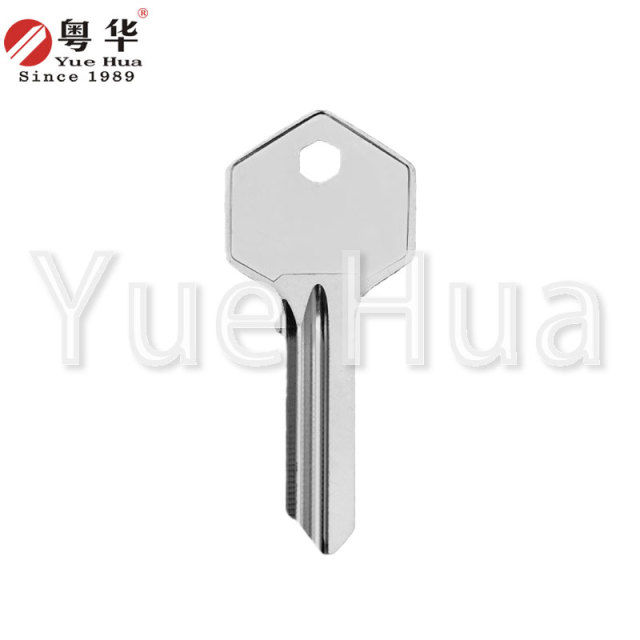 Advertising short hex; Hex Guli; Unit building wooden door key blank; All copper electroplated; Civil door key