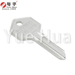 Advertising short hex; Hex Guli; Unit building wooden door key blank; All copper electroplated; Civil door key