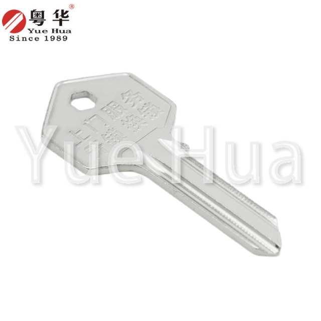 Advertising short hex; Hex Guli; Unit building wooden door key blank; All copper electroplated; Civil door key