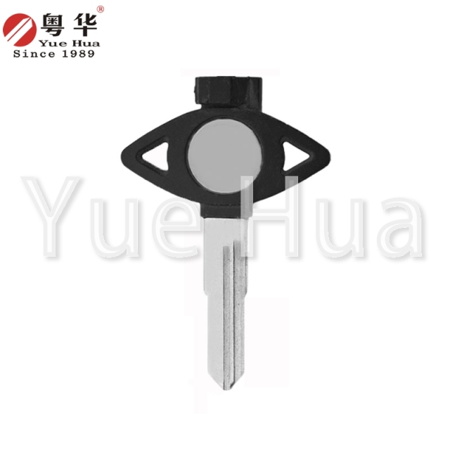 Suitable for Yamaha motorcycle keys, short Yamaha with magnetic left and right double groove,motorcycle key blank, copper key blank with magnetic beads and plastic film.