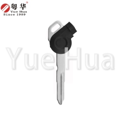 Suitable for Yamaha motorcycle keys with magnetic M3 (gourd-shaped) left double groove/right single groove,Cygnus X 125/LH125T-C,motorcycle key blank,with magnetic beads and film.