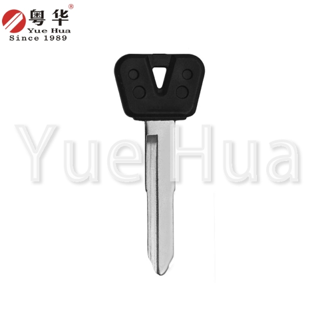 Suitable for Yamaha motorcycle keys rubber head long Yamaha left and right single groove motorcycle key blank Yuehua key locksmith consumables