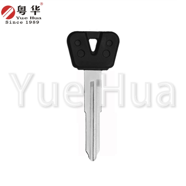 Suitable for Yamaha motorcycle keys rubber head long Yamaha left and right double groove motorcycle key blank Yuehua key locksmith consumables