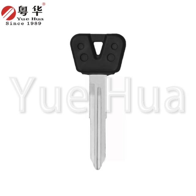 Suitable for Yamaha motorcycle keys rubber head long Yamaha left and right double groove motorcycle key blank Yuehua key locksmith consumables