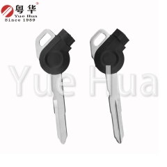 Suitable for Yamaha motorcycle keys with magnetic M3 (gourd-shaped) left double groove/right single groove,Cygnus X 125/LH125T-C,motorcycle key blank,with magnetic beads and film.