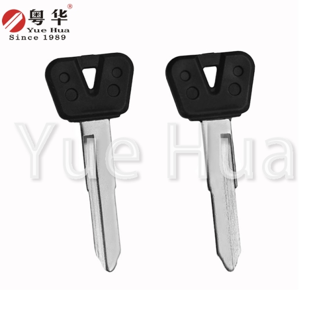 Suitable for Yamaha motorcycle keys rubber head long Yamaha left and right single groove motorcycle key blank Yuehua key locksmith consumables