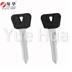 Suitable for Yamaha motorcycle keys rubber head long Yamaha left and right double groove motorcycle key blank Yuehua key locksmith consumables
