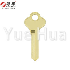 6-pin right-side slot key blank; household brass key blank; civilian door key