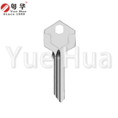 Thick hexagonal key; all-copper electroplated key; door and wooden door anti-theft door lock key blank; civilian door key