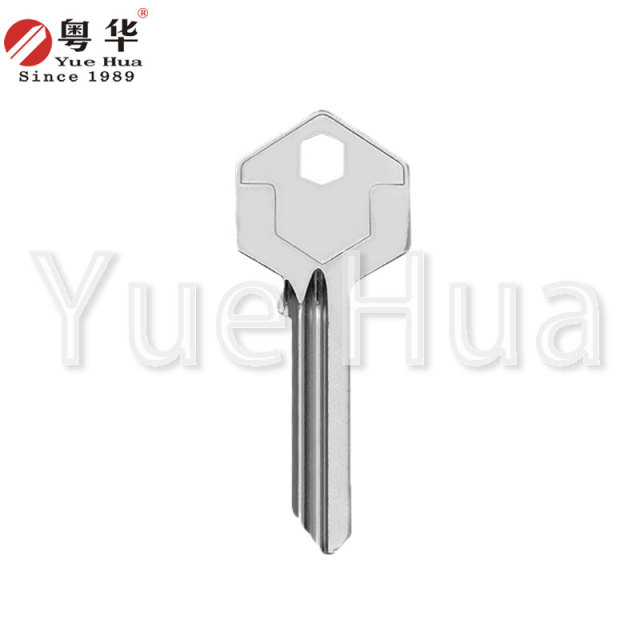 Thick hexagonal key; all-copper electroplated key; door and wooden door anti-theft door lock key blank; civilian door key