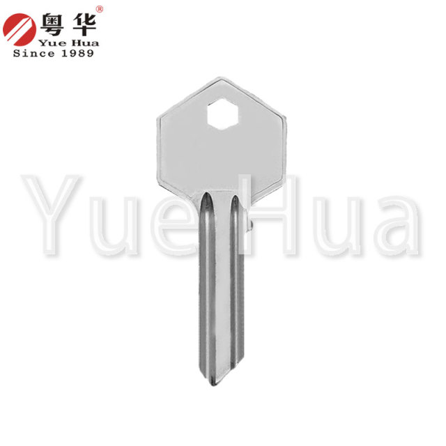 Five-bead six-sided key blank 3, all-copper plated key, unit door wooden door key blank, flat handle, residential door key