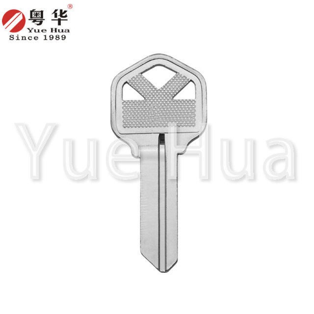 K3 key; hollowed-out hotel door key blank; electroplated lock key blank; 2.0mm thick key blank; three-hole residential key