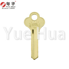 6-pin right-side slot key blank; household brass key blank; civilian door key