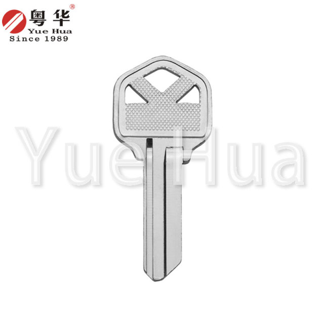 K3 key; hollowed-out hotel door key blank; electroplated lock key blank; 2.0mm thick key blank; three-hole residential key