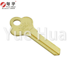 6-pin right-side slot key blank; household brass key blank; civilian door key