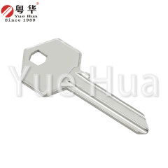 Thick hexagonal key; all-copper electroplated key; door and wooden door anti-theft door lock key blank; civilian door key