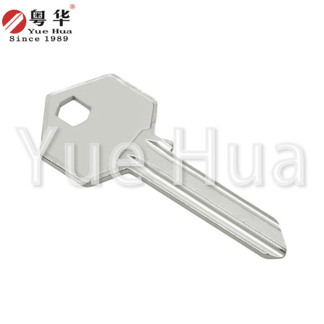 Thick hexagonal key; all-copper electroplated key; door and wooden door anti-theft door lock key blank; civilian door key