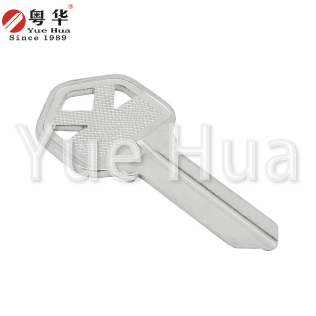 K3 key; hollowed-out hotel door key blank; electroplated lock key blank; 2.0mm thick key blank; three-hole residential key