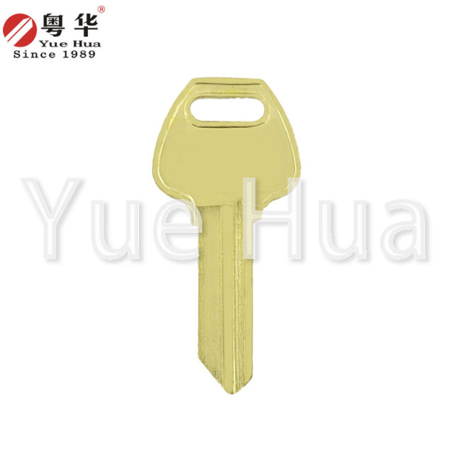 Short Hengfeng; pure copper round handle three-force flathead elevator door roller shutter lock garage lock key blank; civilian door key