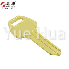 Short Hengfeng; pure copper round handle three-force flathead elevator door roller shutter lock garage lock key blank; civilian door key