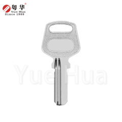 Short profile glass door key blank brass double-sided drilled key blank 2.3mm thickness computer key