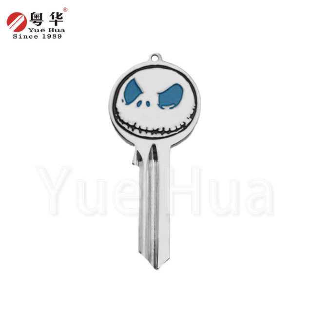 Funny face colored key creative key blank customizable shape key door lock key