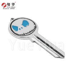 Funny face colored key creative key blank customizable shape key door lock key