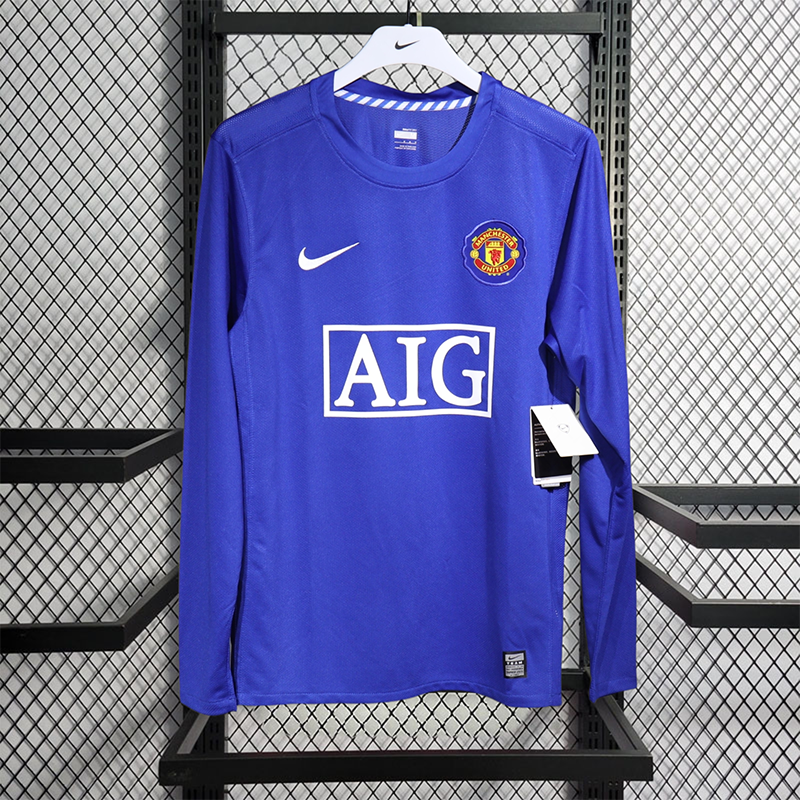 Retro player 2008-09 Manchester United away Long Sleeves football jersey Retro