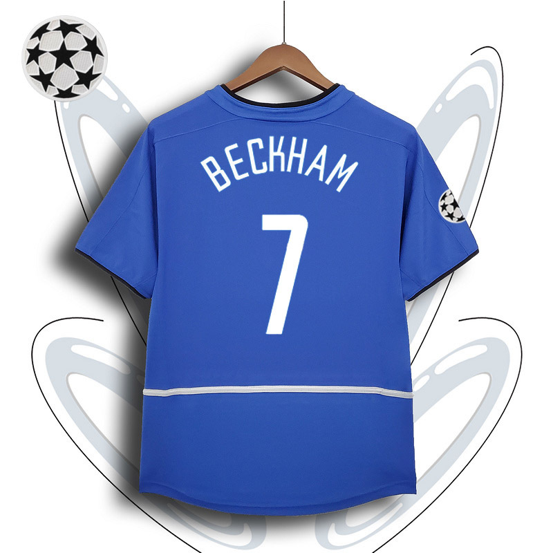 Retro 2002-04 Manchester United away BECKHAM v.NISTELROOY GIGGS KEANE Football jersey retro