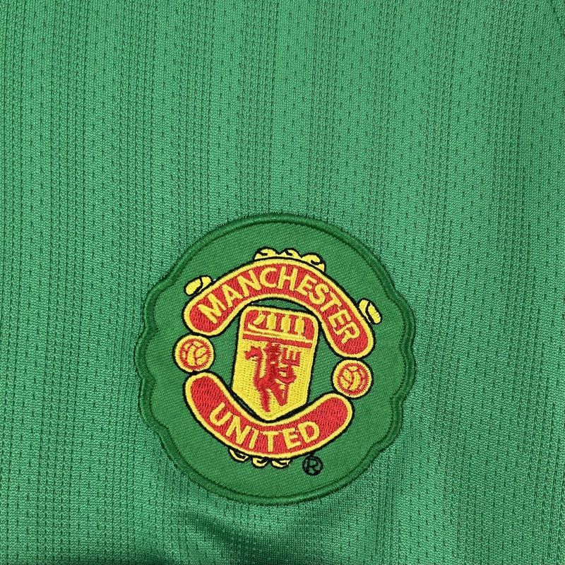 Retro 2007-08 Manchester United Green goalkeeper Long Sleeves Football jersey retro