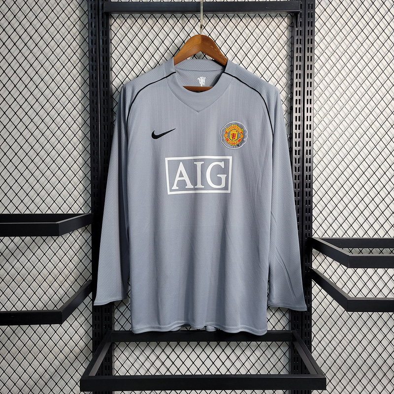 Retro 2007-08 Manchester United gray goalkeeper Football jersey retro