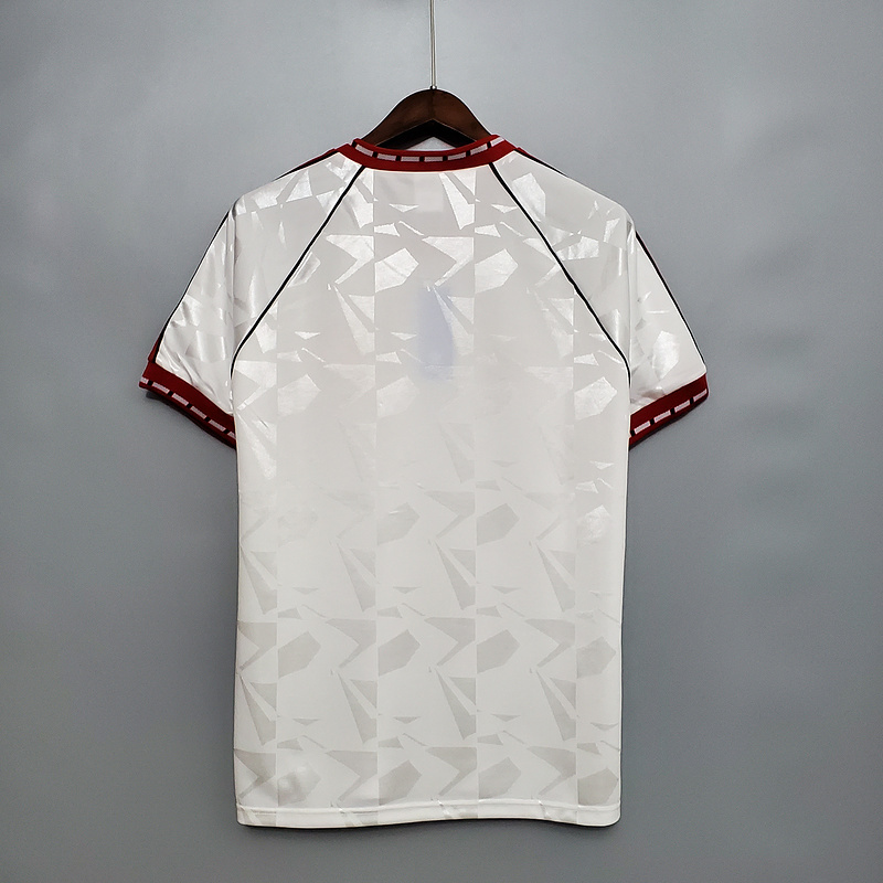 Retro 1991 Manchester United white Football jersey retro