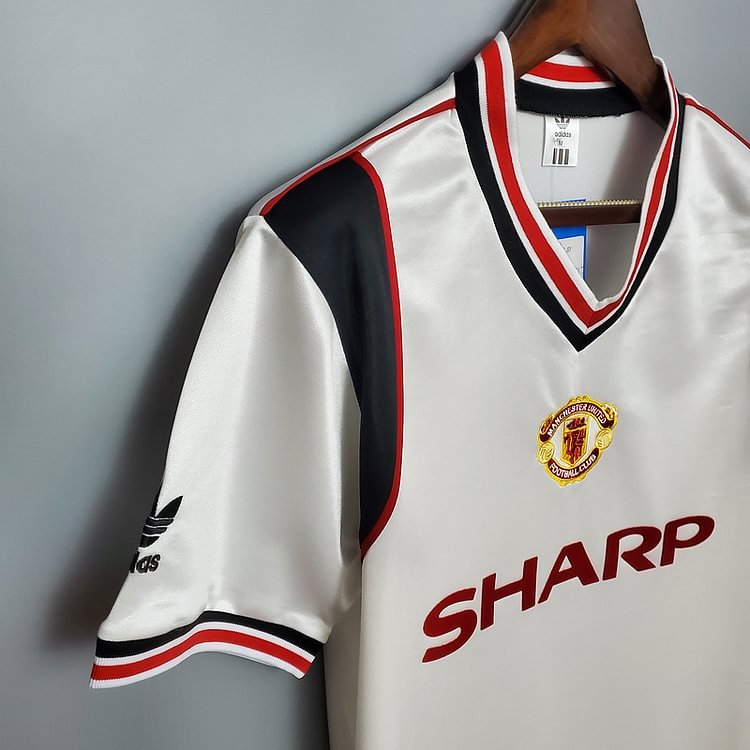 Retro 1985 Manchester United white Football jersey retro